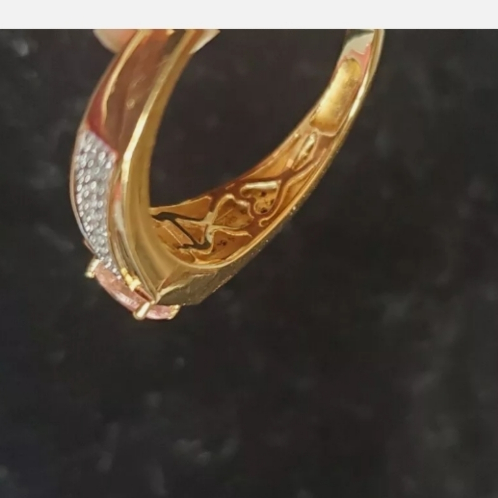 Men's Natronite Zircon Gold Vermeil Ring - Picture 5 of 9